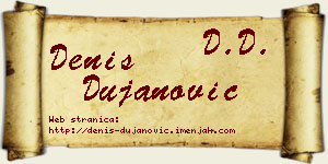 Denis Dujanović vizit kartica